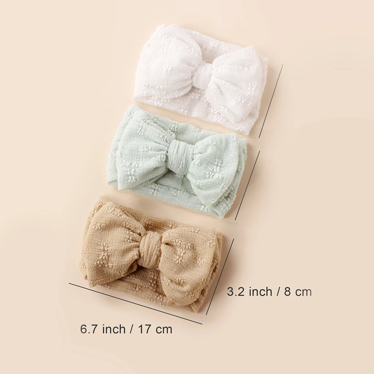 Breathable Baby Mesh Headbands Top Knot Double Bows Soft Turban Headwraps For Girls